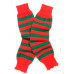 NEW WOMEN LADIES GREEN RED STRIPED CHRISTMAS FESTIVE ELF LEG WARMERS FANCY DRESS