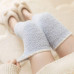 Girls Women Hosiery Knitted Leg Warmers Coral Fleece Socks Knee Protection