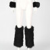 Winter Women Boot Covers w/Cuffs Set Warm Furry Faux Fur Leg Warmer Wrist Sleeve