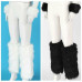 Winter Women Boot Covers w/Cuffs Set Warm Furry Faux Fur Leg Warmer Wrist Sleeve