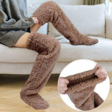 Womens Stockings Long Leg Warmers Warmth Fuzzy Socks Elastic Fluffy Socks Plush
