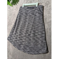 A-Line Skirt MEDIUM(8-10) Women Activewear  Gray High Low Hem Pocket Zip 