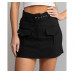 Women's Ladies High Waisted Belted Cargo Pockets Skort Summer Party Shorts Skirt