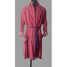 40s Mens Print Robes, Pair Vintage Dressing Gowns, Tie Belts Unisex