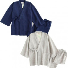 Winter Japanese Men Pajama Sleep Wear Top Pant Wadded Cotton Kimono Set