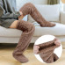 Over Knee Fuzzy Socks Boot Socks Stocking Legging Stocking Plush Leg Warmers