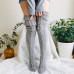 Women's Cable Knit Thigh High Socks Over Knee Stockings Winter Long Boot Warmers