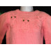 Vintage 70s HandMade Knit Pink Owl Sweater Baby Toddler 11.5X12 2t 18 Months