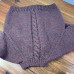 Hand Knit Aran Toddler Wool Brown Buttons Knit  Sweater Size 2-3 Yr Vintage