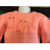 Vintage 70s HandMade Knit Pink Owl Sweater Baby Toddler 11.5X12 2t 18 Months