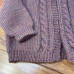 Hand Knit Aran Toddler Wool Brown Buttons Knit  Sweater Size 2-3 Yr Vintage